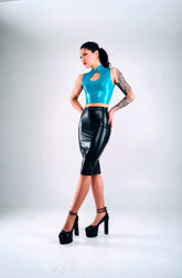 Sleeveless Cut-Out Top With Zipper