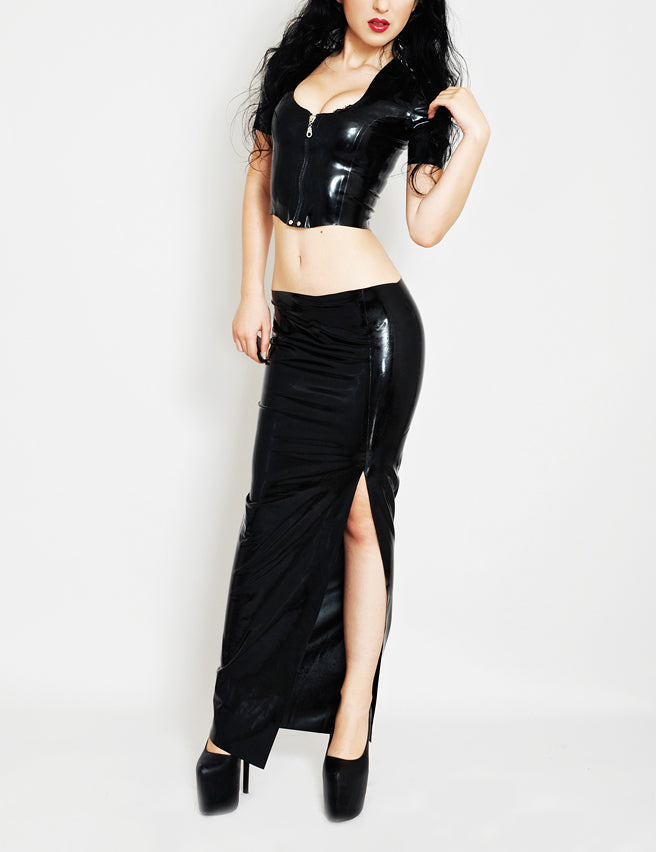 Latex Long Skirt