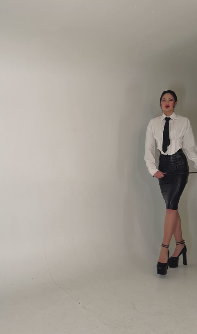 Latex Pencil Skirt