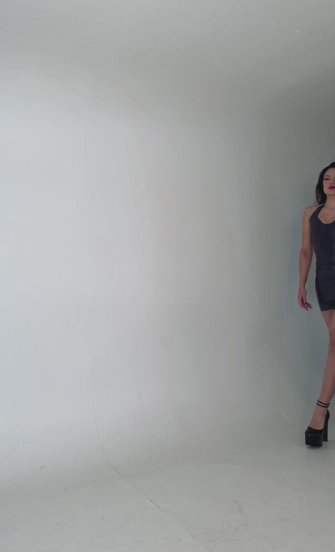 Latex Halterneck Crop Top